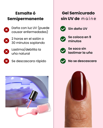 Uñas de Gel Sin UV Maine